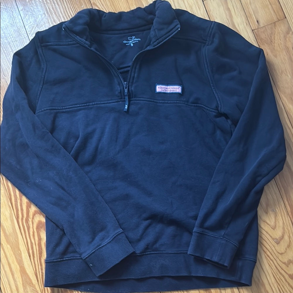 Vineyard Vines Black Zip Up Sweater